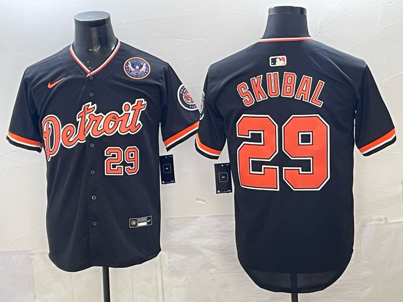 Men Detroit Tigers #29 Skubal black Game Nike MLB Jersey 20260015